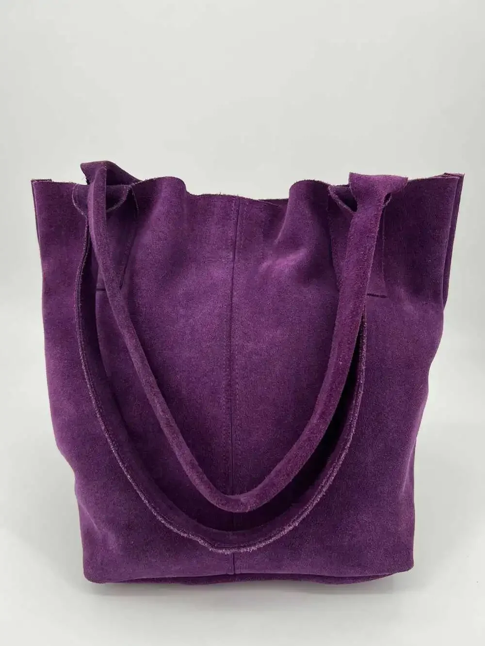 Brand Purple Suede Tote | OS Regular | Suede Tote Bag